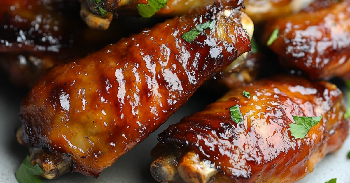 Smoked turkey wings on a grill, seasoned with spices, and cooked to golden perfection