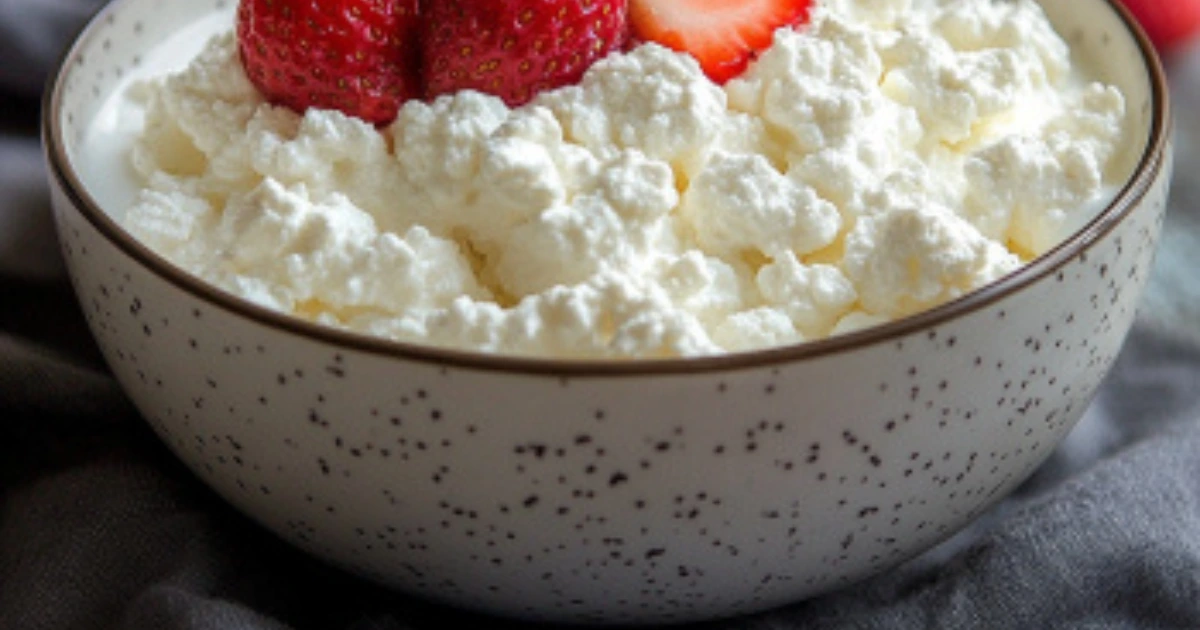 Fresh cottage cheese served in a bowl, showcasing its creamy texture and versatility