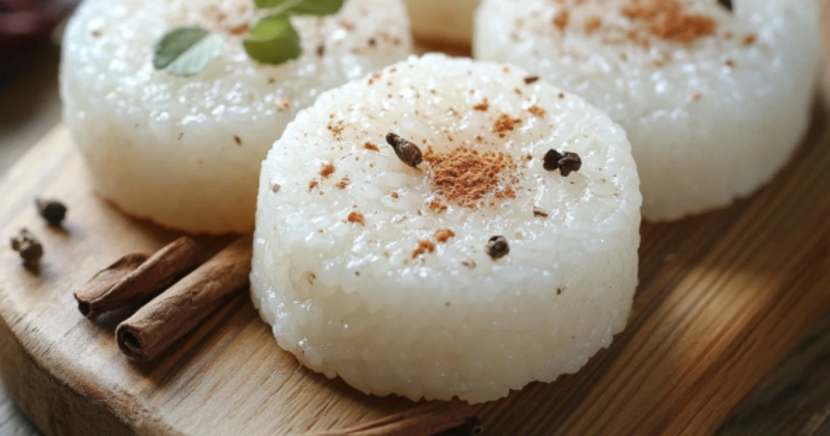 Homemade rice cakes made from puffed rice, perfect for snacks or topping with your favorite ingredients.