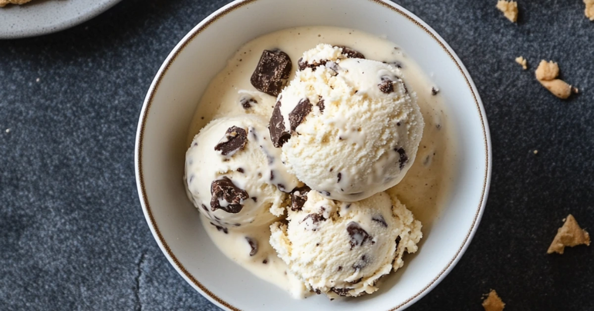 Homemade gluten-free ice cream served in a bowl with fresh berries and a spoon