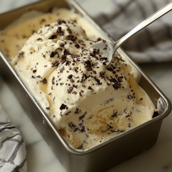 Pre-freezing ice cream layers in a rectangular pan for easy assembly of a layered dessert