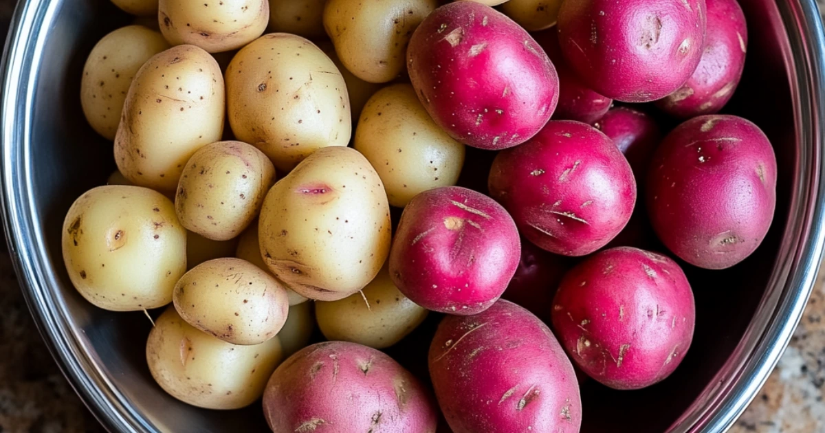 Yukon Gold potatoes displayed alongside various dishes, showcasing their versatility in cooking.