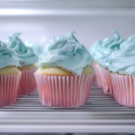 Chocolate chip cupcakes stored in an airtight container to maintain freshness and flavor for longer.