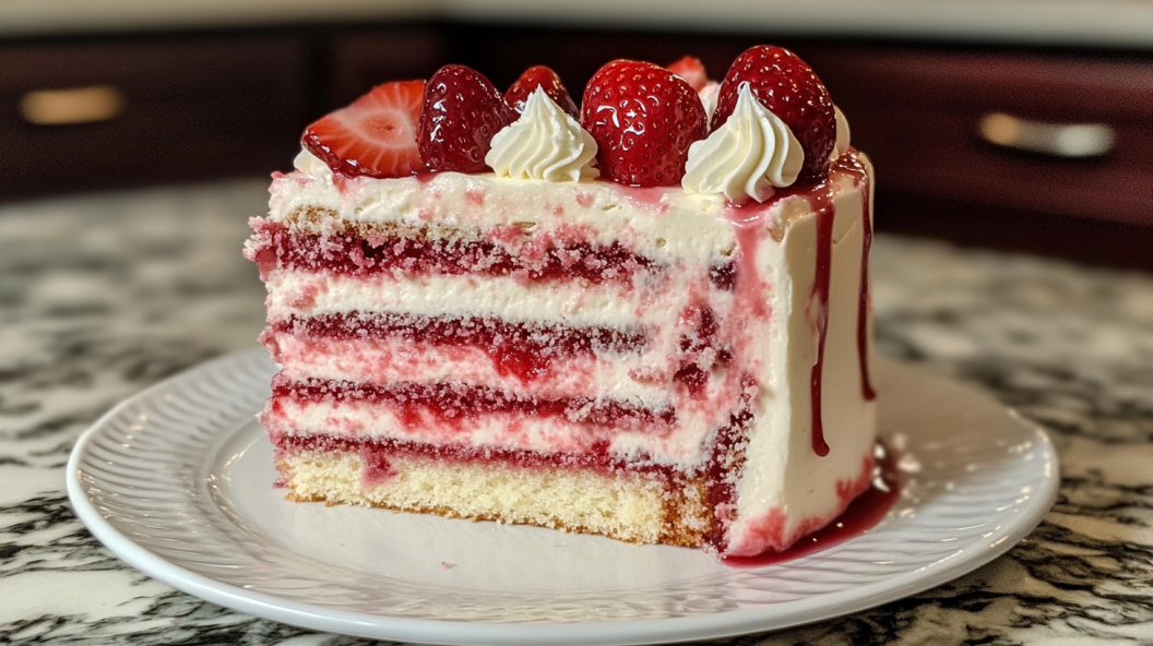 Strawberry Cheesecake Cake Recipe